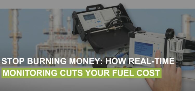 Stop Burning Money: How Real-Time Monitoring Cuts Your Fuel Costs Flue gas analyzer measuring stack emissions for real-time monitoring to reduce boiler fuel costs