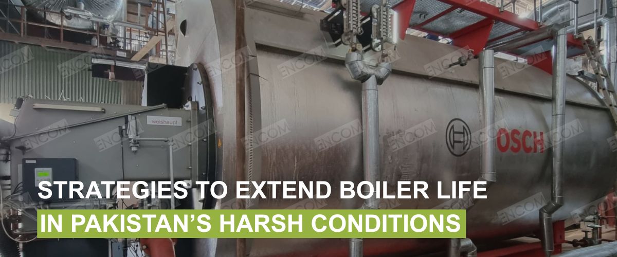 Industrial boiler installed by ENCOM Pakistan – strategies to extend boiler life in Pakistan’s harsh conditions