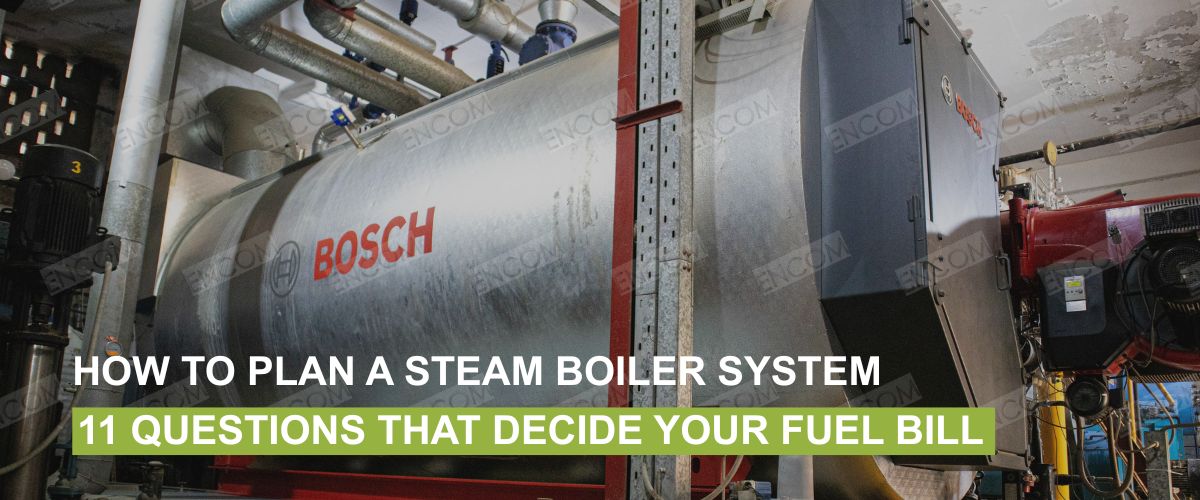 Bosch industrial steam boiler installed by Encom Pakistan in an industrial unit in Karachi