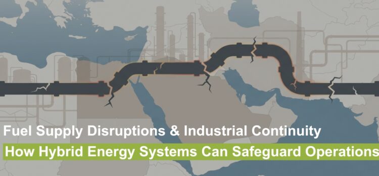 A Middle East map background featuring a cracked industrial fuel pipeline to illustrate global fuel supply disruptions and energy risks.